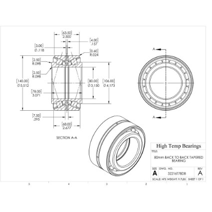 Picture of 80mm Back to Back Tapered Bearing