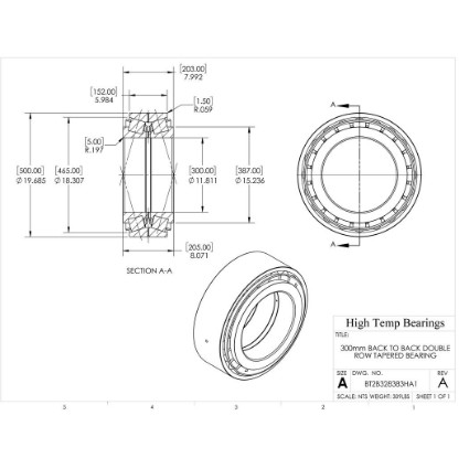 Picture of 300mm Back to Back Double Row Tapered Bearing