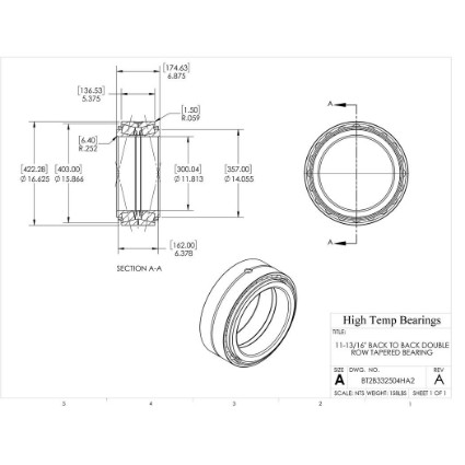 Picture of 11-13/16" Back to Back Double Row Tapered Bearing