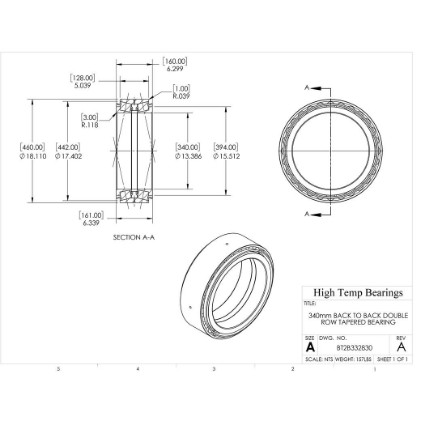 Picture of 340mm Back to Back Double Row Tapered Bearing