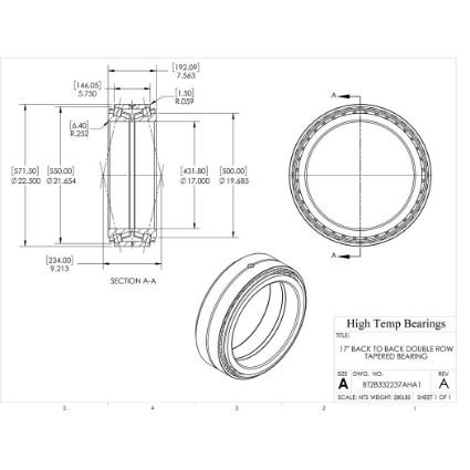 Picture of 17" Back to Back Double Row Tapered Bearing BT2B332237AHA1