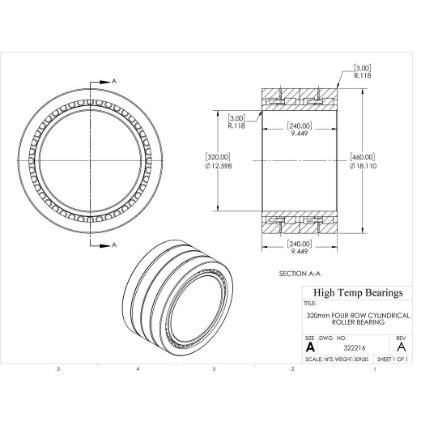 Picture of 320mm Four Row Cylindrical Roller Bearing