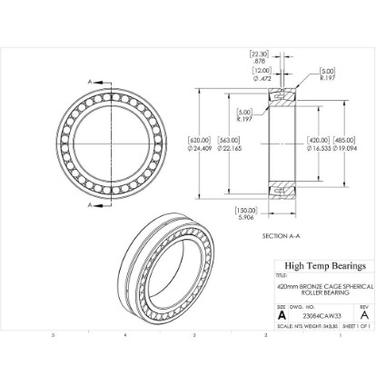Picture of 420mm Bronze Cage Spherical Roller Bearing