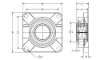 Picture of Split 4-Bolt Flange HT750 Carbon Sleeve Bearing