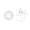 Picture of Narrow, Setscrew Locking, Non-Greaseable, Cylindrical Ball Bearing Insert