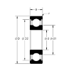 Picture of Open Silicon Carbide Deep Groove Ceramic Ball Bearing