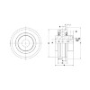 Picture of Standard Duty, Setscrew Locking, Cylindrical Ball Bearing Insert