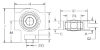 Picture of Take-up Flange HT750 Carbon Sleeve Bearing