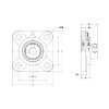 Picture of Narrow Eccentric Collar 4 Bolt Flange