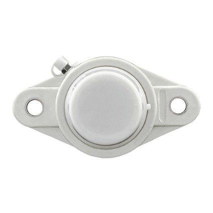 Picture of Plastic 2 Bolt Flange Food Grade Bearing with End Cap