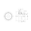 Picture of Narrow, Eccentric Collar, Non-Greaseable, Cylindrical Ball Bearing Insert
